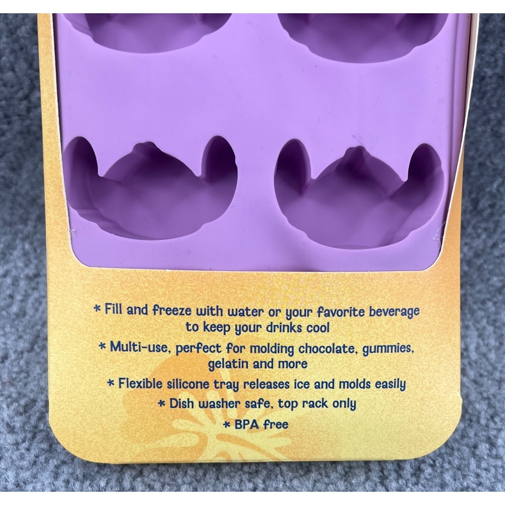 Disney Stitch Silicone Ice Cube Trays Set of 2 Purple New BPA Free Molds - Picture 4 of 4